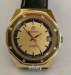 VINTAGE RODANIA SPORTS WATCH, ROYAL OAK STYLE. VERY RARE, With original box/strap