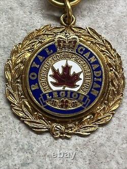 VINTAGE ROYAL CANADIAN LEGION MEDAL 10K GOLD BIRKS Very RARE