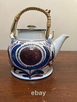 VTG 19th C. Royal Copenhagen Aluminia Teapot By Berte Jessen Very Rare