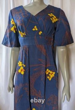 VTG 70s Royal Palm Hawaii United Airlines Very Rare Stewardess Uniform Dress S