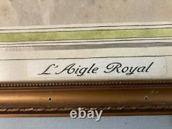 Very Beautiful Engraving Joseph Hecht Royal Eagle Art Animal Rare 1928 Antique