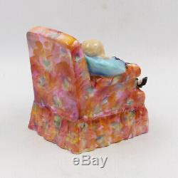 Very RARE 1952 Royal Doulton HN 2114 SLEEPYHEAD Girl in Chair 5 Figurine