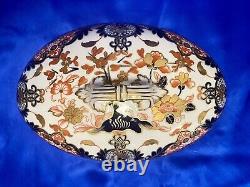 Very RARE Antique Royal Crown Derby 1877 Porcelain Oval Vegetable Tureen KINGS