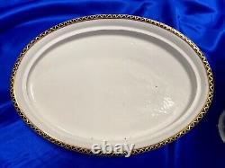 Very RARE Antique Royal Crown Derby 1877 Porcelain Oval Vegetable Tureen KINGS