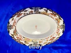 Very RARE Antique Royal Crown Derby 1877 Porcelain Oval Vegetable Tureen KINGS