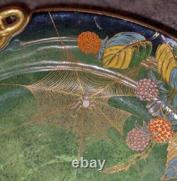 Very RARE Carlton Ware Vert Royale Dish With Spiderweb Green