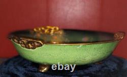 Very RARE Carlton Ware Vert Royale Dish With Spiderweb Green