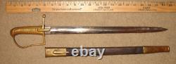Very RARE Imperial German Unit Marked P. A. 3 Brass Hilt, D Guard Short Sword