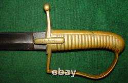 Very RARE Imperial German Unit Marked P. A. 3 Brass Hilt, D Guard Short Sword