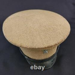 Very RARE Imperial Japanese Army Officer's Wool Visor Cap Hat 5-Star Original