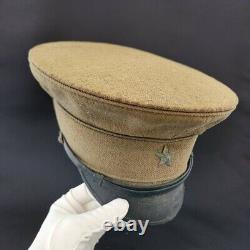 Very RARE Imperial Japanese Army Officer's Wool Visor Cap Hat 5-Star Original