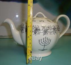Very RARE Judaica Passover Sirett Grindley Royal Cauldron England tea Pot & Lid