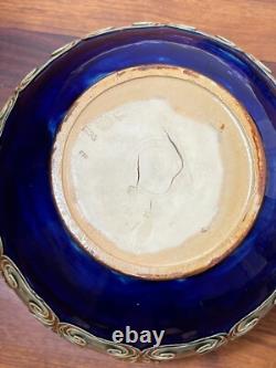 Very RARE Pair Royal Doulton Art Nouveau Arts & Craft Jardinieres & Pedestals