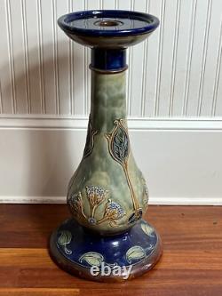 Very RARE Pair Royal Doulton Art Nouveau Arts & Craft Jardinieres & Pedestals