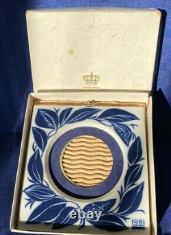 Very RARE Royal Copenhagen Blue Porcelain Picture Frame Set 1 Lg & 2 Sm