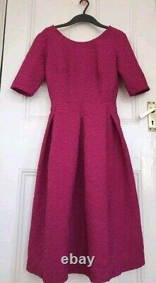 Very RARE Saloni London Martine Pink Dress, UK 8 Usa 4 ASO KATE ROYAL RP £555