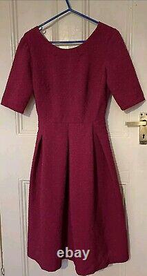 Very RARE Saloni London Martine Pink Dress, UK 8 Usa 4 ASO KATE ROYAL RP £555