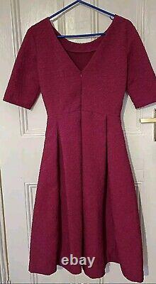 Very RARE Saloni London Martine Pink Dress, UK 8 Usa 4 ASO KATE ROYAL RP £555