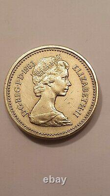 Very RARE Uncirculated 1983 Royal Arms One Pound Coin Old Style (One Pound)