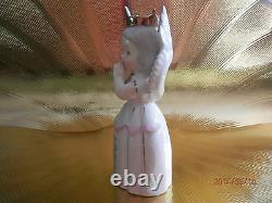 Very RARE VTG Japan Royal Queen Angel Girl Praying Wearing Gold Crown figurine