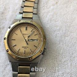 Very RARE! Vintage Seiko ROYAL OAK SQ Sports 100 Watch Need Band Repair Untested