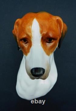 Very RARE c1952 Royal Worcester HOUND DOG Wall Plaque Model 3025 9.5cm L Exc