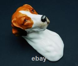 Very RARE c1952 Royal Worcester HOUND DOG Wall Plaque Model 3025 9.5cm L Exc