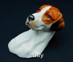 Very RARE c1952 Royal Worcester HOUND DOG Wall Plaque Model 3025 9.5cm L Exc