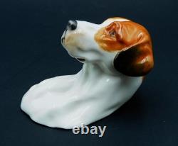 Very RARE c1952 Royal Worcester HOUND DOG Wall Plaque Model 3025 9.5cm L Exc