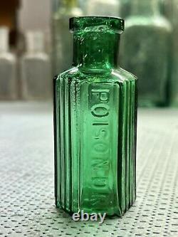 Very Rare 1/2oz Poison Bottle DERBY ROYAL INFIRMARY 1890 See Images (H319)