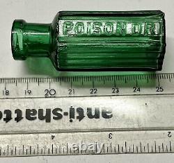 Very Rare 1/2oz Poison Bottle DERBY ROYAL INFIRMARY 1890 See Images (H319)