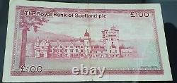 Very Rare £100 Royal Bank Of Scotland 1985 Banknote Very Fine P340 A/1 382979