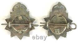 Very Rare 117th Royal Mahrattas British Indian Army Collar Badges (Q9)