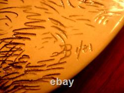 Very Rare 12 Royal Worcester Sgraffito Craved Wall Plaque Artist Sgd and Dated