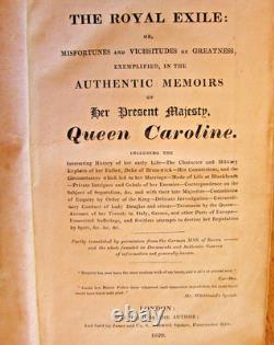 Very Rare. 1820. The Royal Exile. Memoirs Of Queen Caroline. Original Wrappers