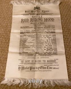 Very Rare 1884 Her Majesty's Silk Theatre programme with Royal connections vg