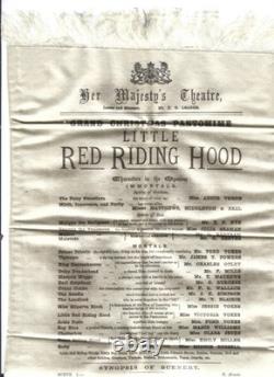 Very Rare 1884 Her Majesty's Silk Theatre programme with Royal connections vg