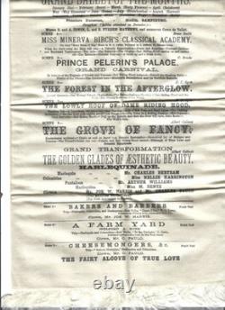 Very Rare 1884 Her Majesty's Silk Theatre programme with Royal connections vg