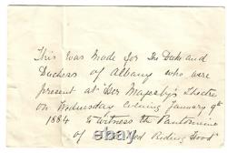 Very Rare 1884 Her Majesty's Silk Theatre programme with Royal connections vg