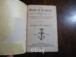 Very Rare 1885 Officer Of The Watch Royal Navy Handbook With Early Dustjacket