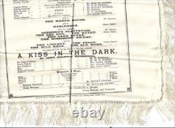 Very Rare 1887 Silk Royal Adelphi Theatre programme with Royal connections vg