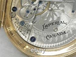 Very Rare 18s Hamilton 923 Canadian Imperial 14k Gold Fill Pocketwatch, Running