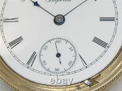 Very Rare 18s Hamilton 923 Canadian Imperial 14k Gold Fill Pocketwatch, Running