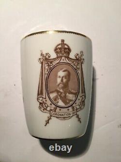 Very Rare 1911 Royal Doulton Curved Sided Beaker for King George V's Coronation