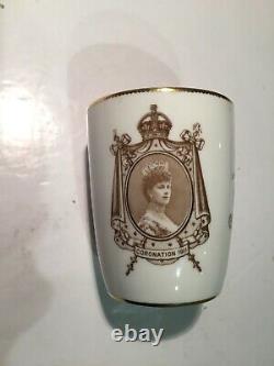 Very Rare 1911 Royal Doulton Curved Sided Beaker for King George V's Coronation