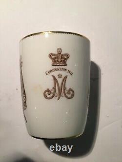 Very Rare 1911 Royal Doulton Curved Sided Beaker for King George V's Coronation