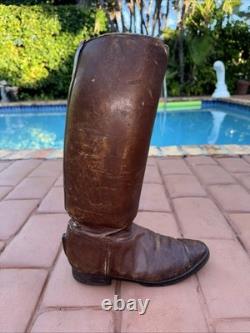Very Rare 1940's WW2 Imperial Japanese Army Officer Brown Leather Riding Boots
