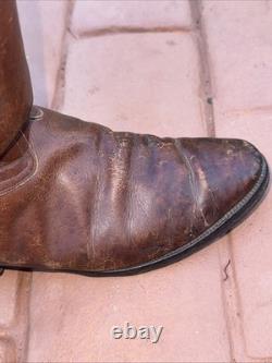 Very Rare 1940's WW2 Imperial Japanese Army Officer Brown Leather Riding Boots