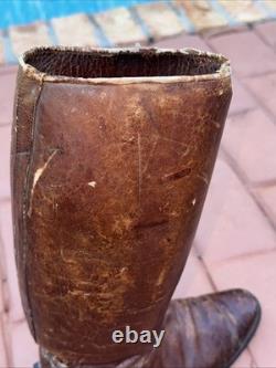 Very Rare 1940's WW2 Imperial Japanese Army Officer Brown Leather Riding Boots