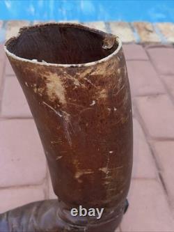 Very Rare 1940's WW2 Imperial Japanese Army Officer Brown Leather Riding Boots